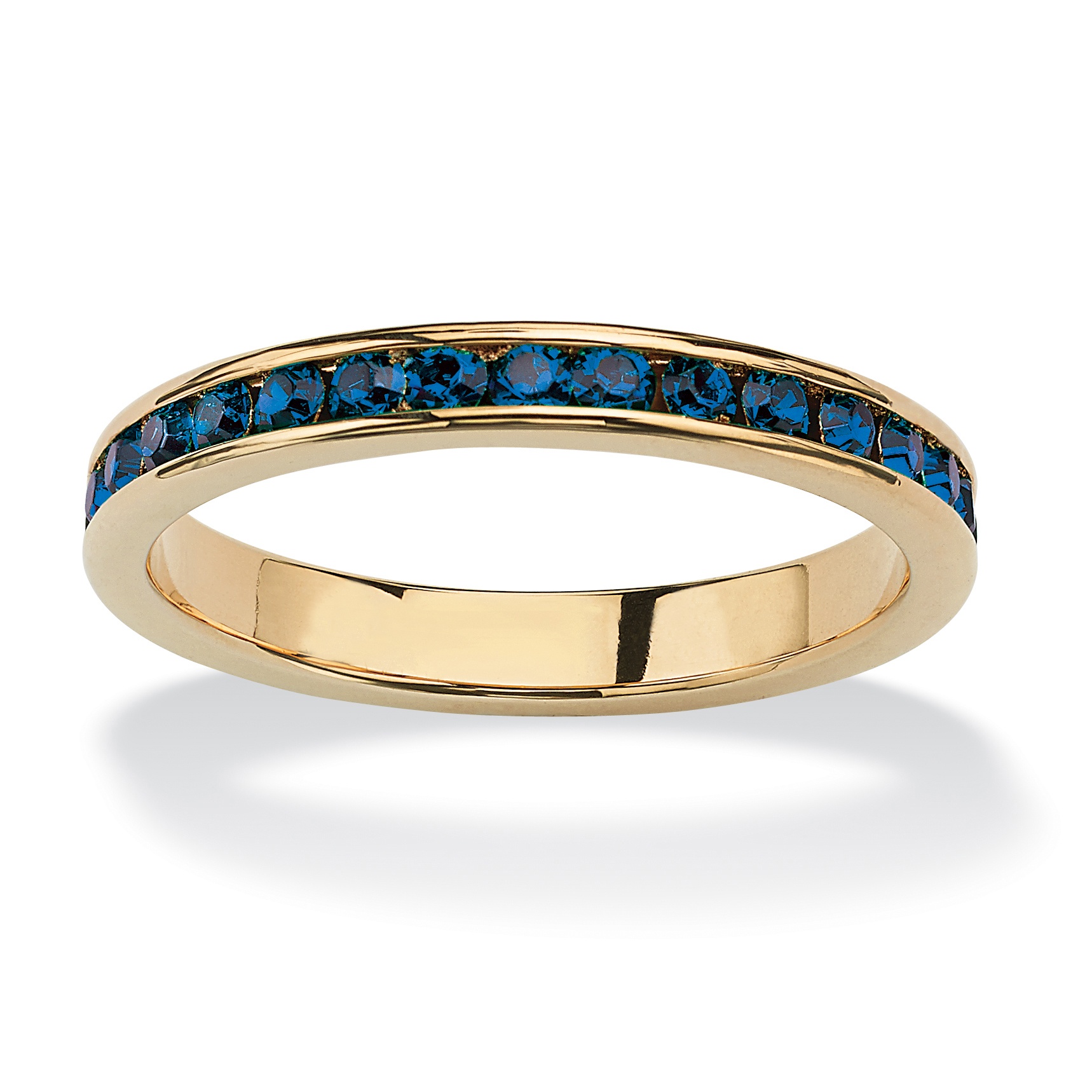 Birthstone 14k Gold-Plated Eternity Band
