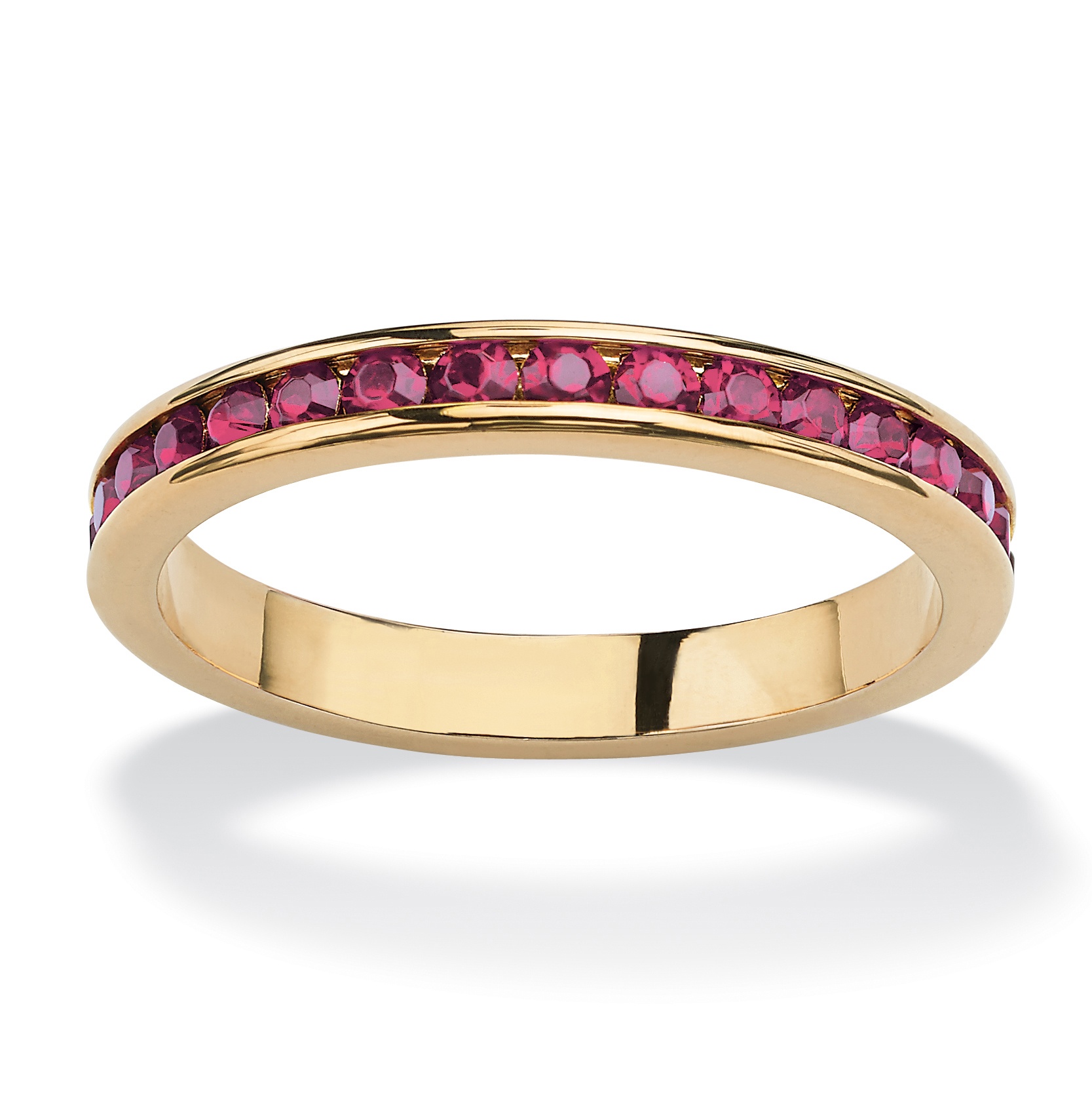 Birthstone 14k Gold-Plated Eternity Band