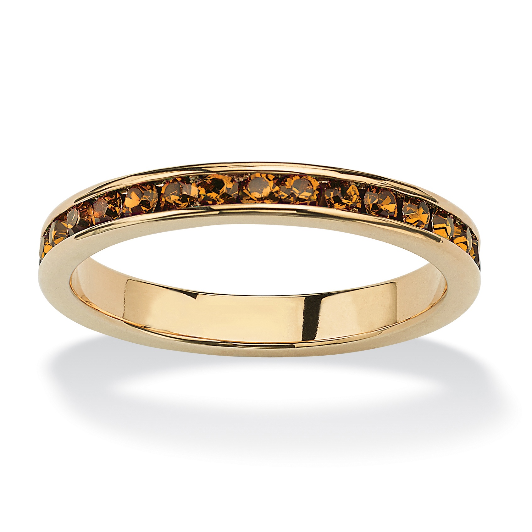 Birthstone 14k Gold-Plated Eternity Band
