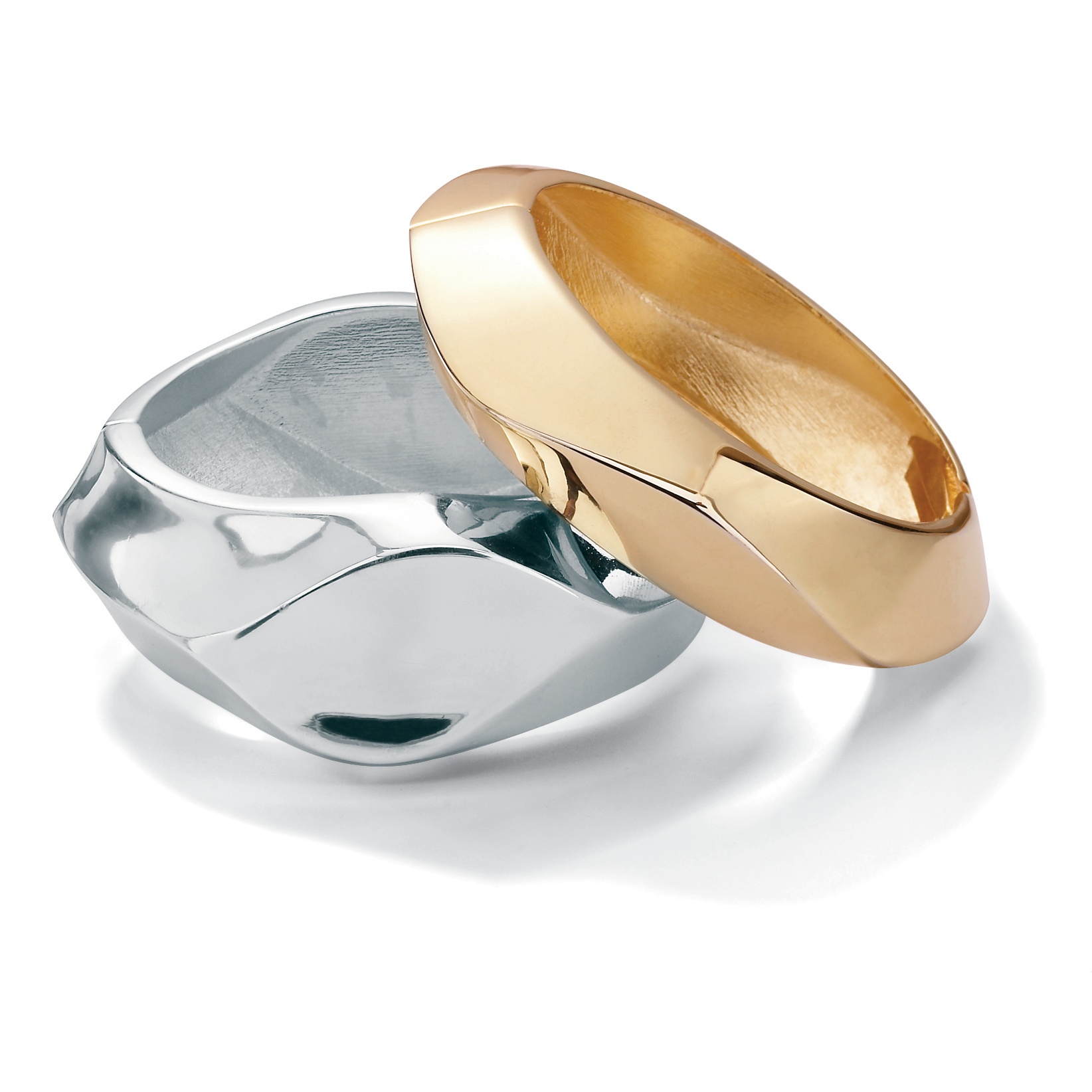 2-Piece Geometric Bangle Set