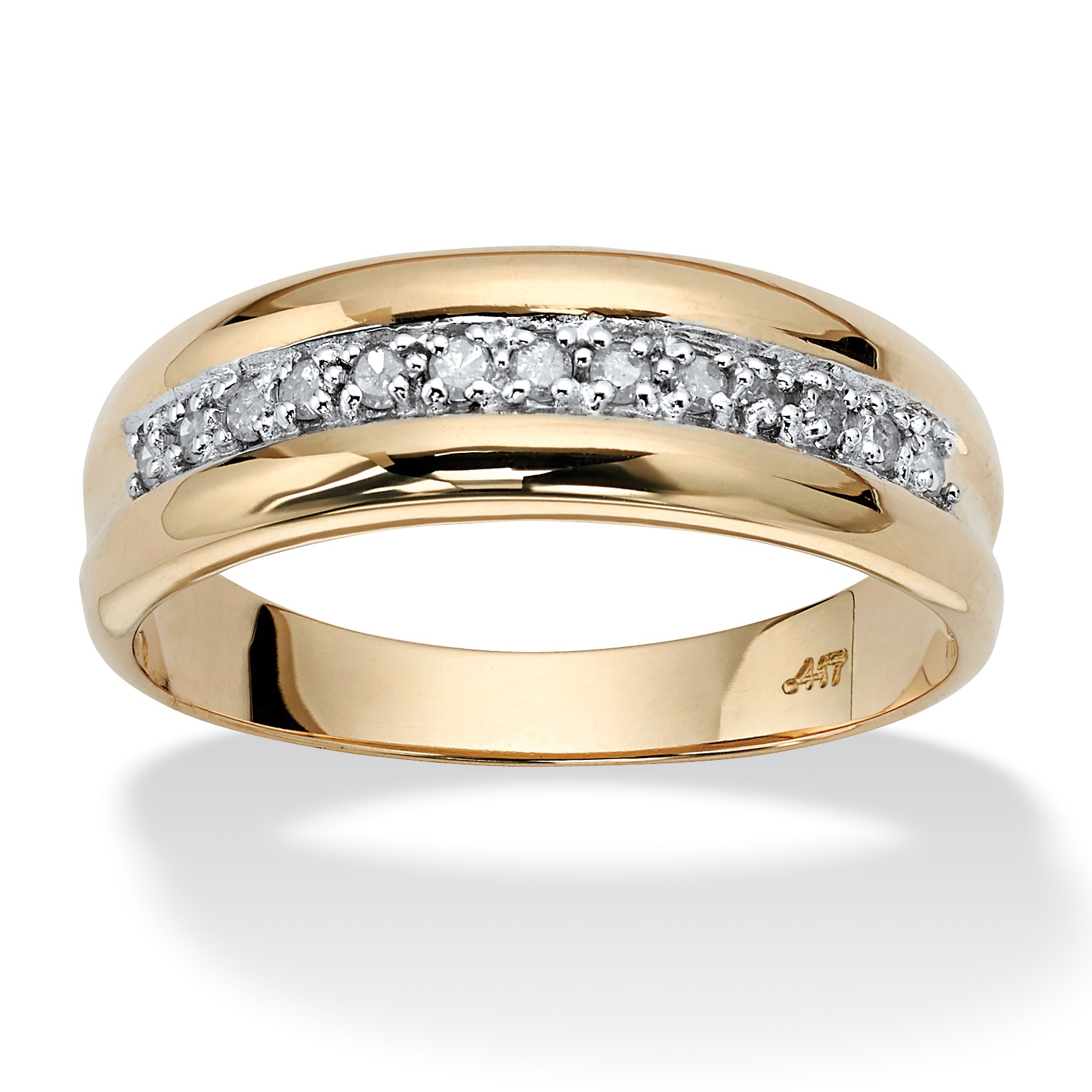Men's Diamond 10k Wedding Band