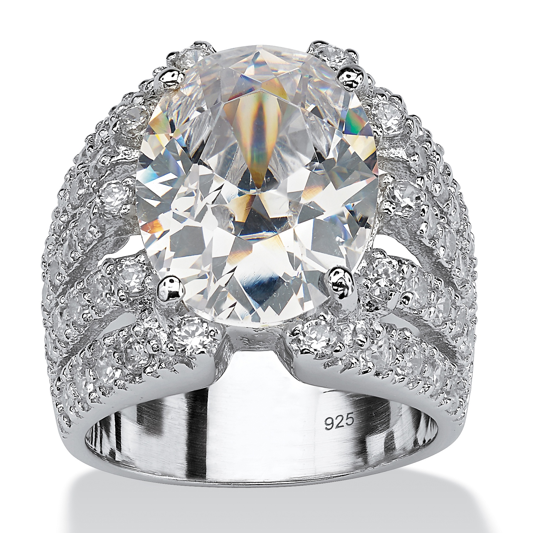 DiamonUltra&trade; CZ Silver Sparkler Ring