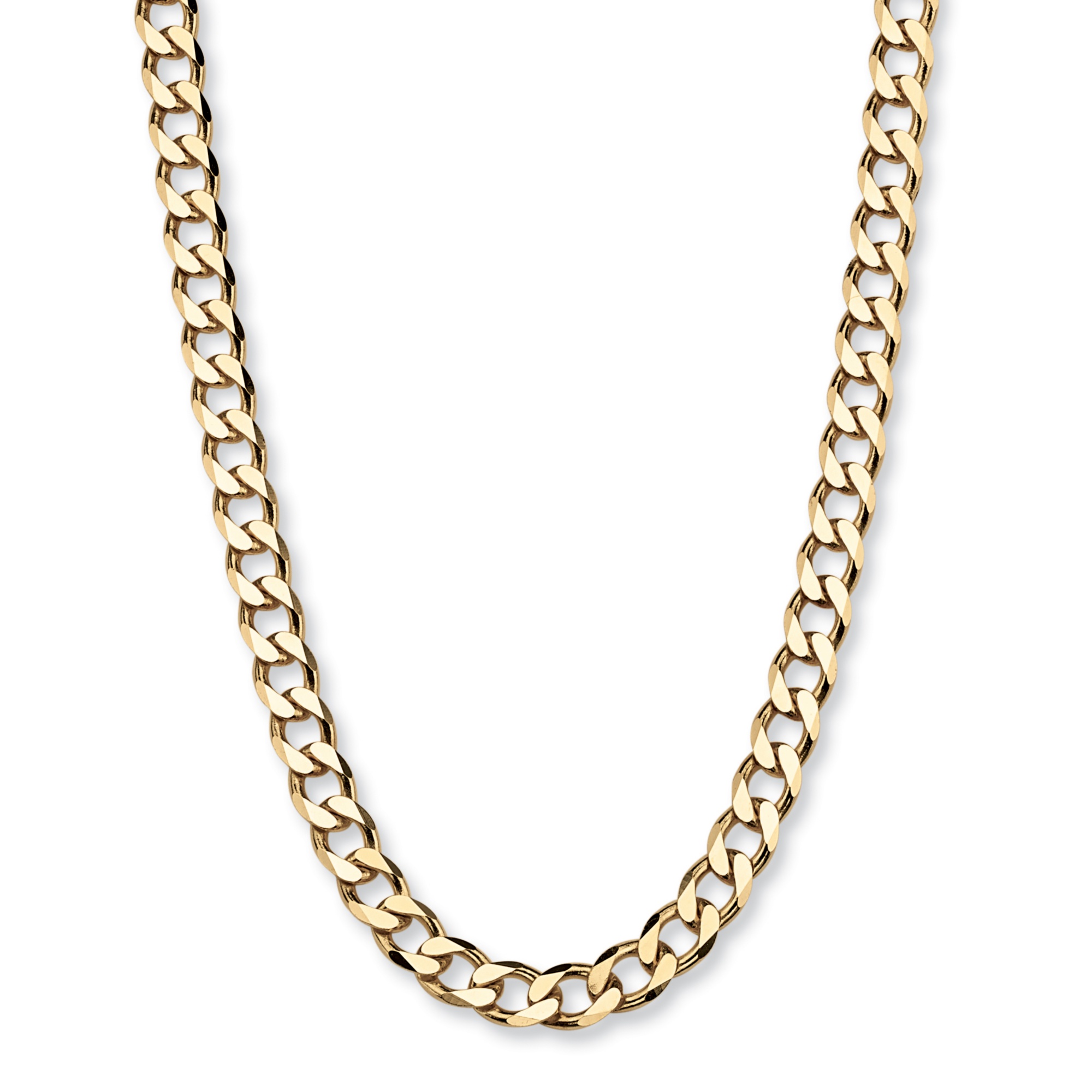 18k Gold over Sterling Silver Curb-Link Necklace 22"