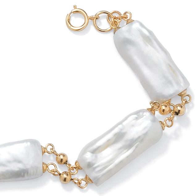 Biwa Pearl 10k Bracelet 8 1/4"