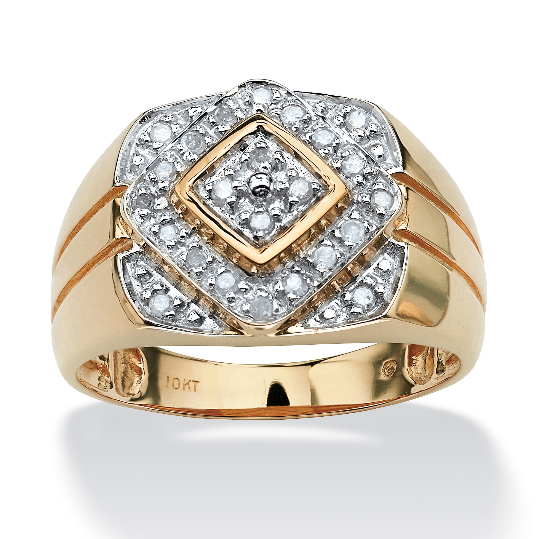 Men's Diamond 10k Gold Ring