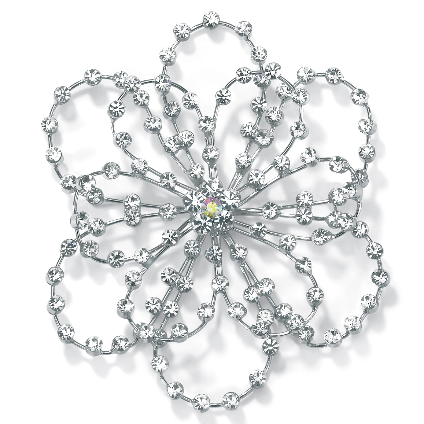 Crystal Flower Pin