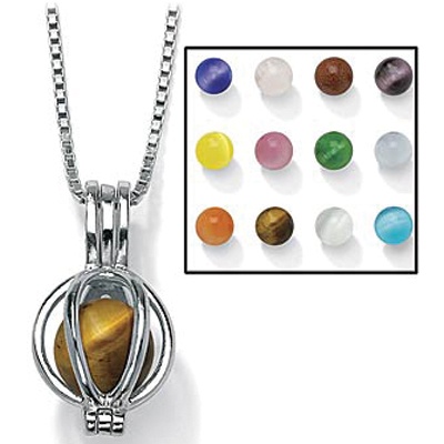Multi-Stone Sterling Silver Pendant Set