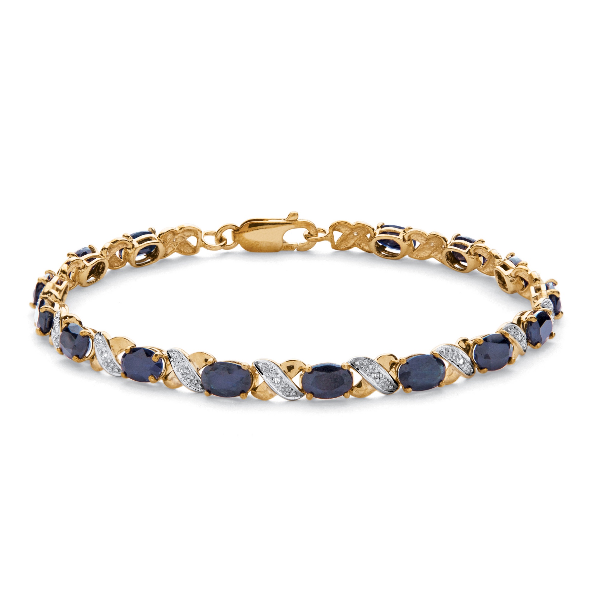PalmBeach Jewelry Bracelet, Sapphire, 10K Gold
