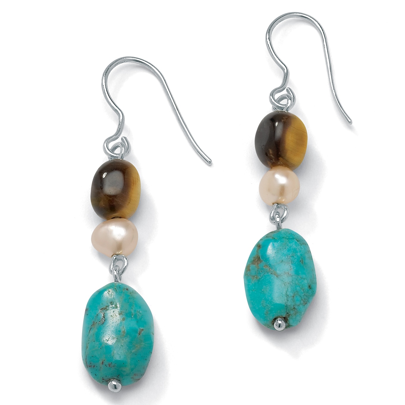 Tiger's-Eye Silver Earrings