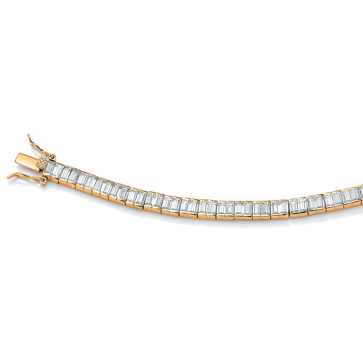 DiamonUltra&trade; CZ Platinum Over Sterling Silver Bracelet 7 1/2"