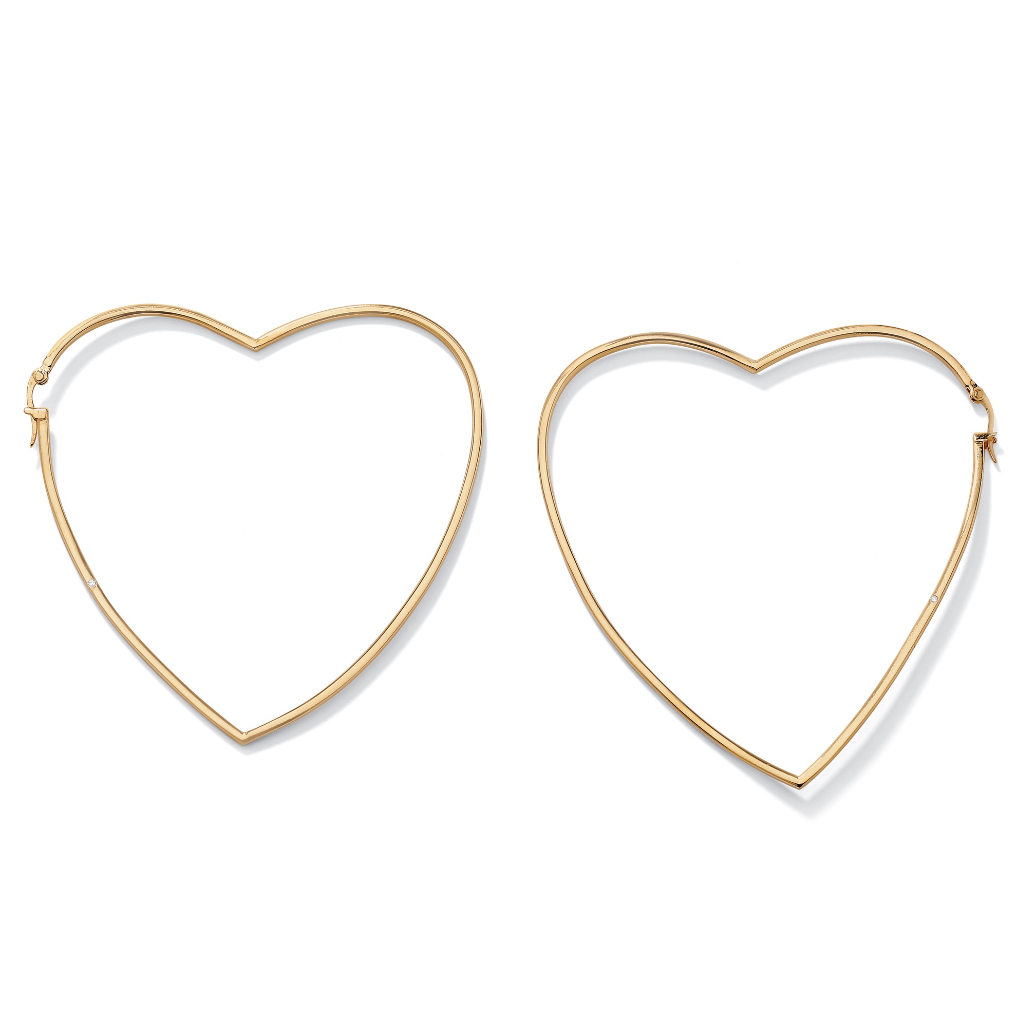 Heart-Shaped Hoop Earrings
