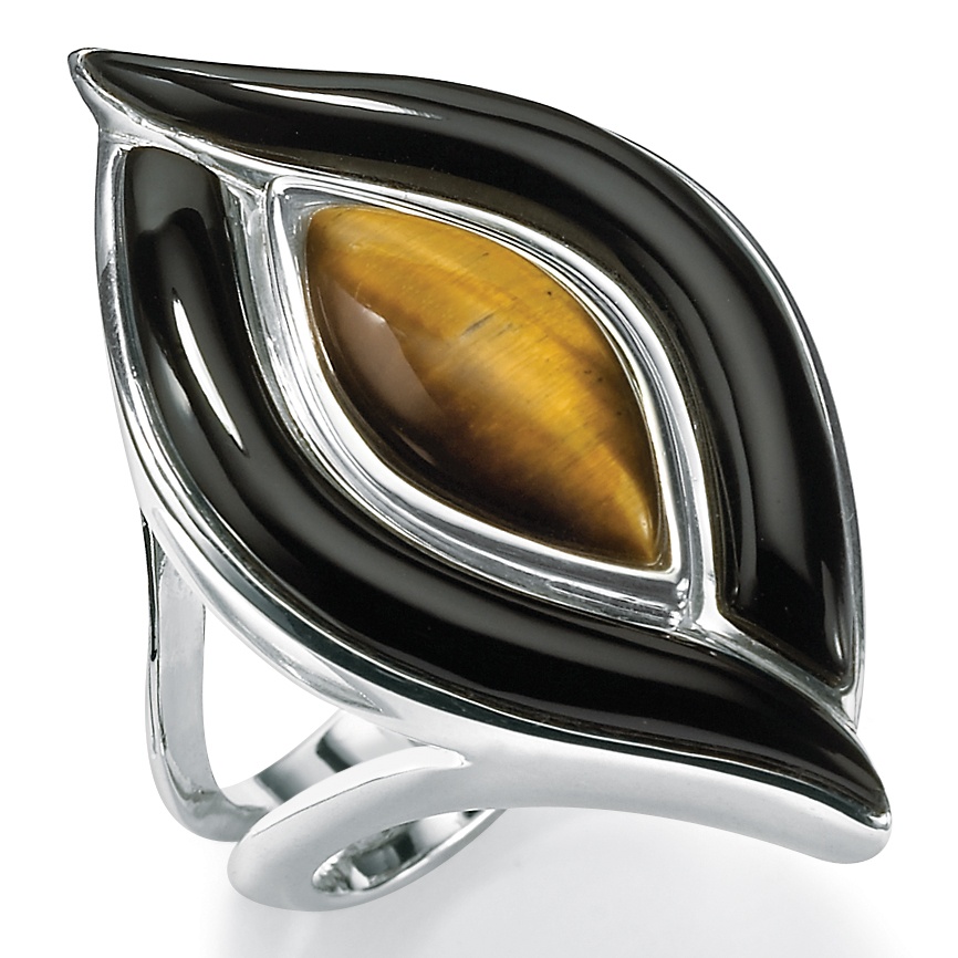 Tiger's-Eye Silver Ring