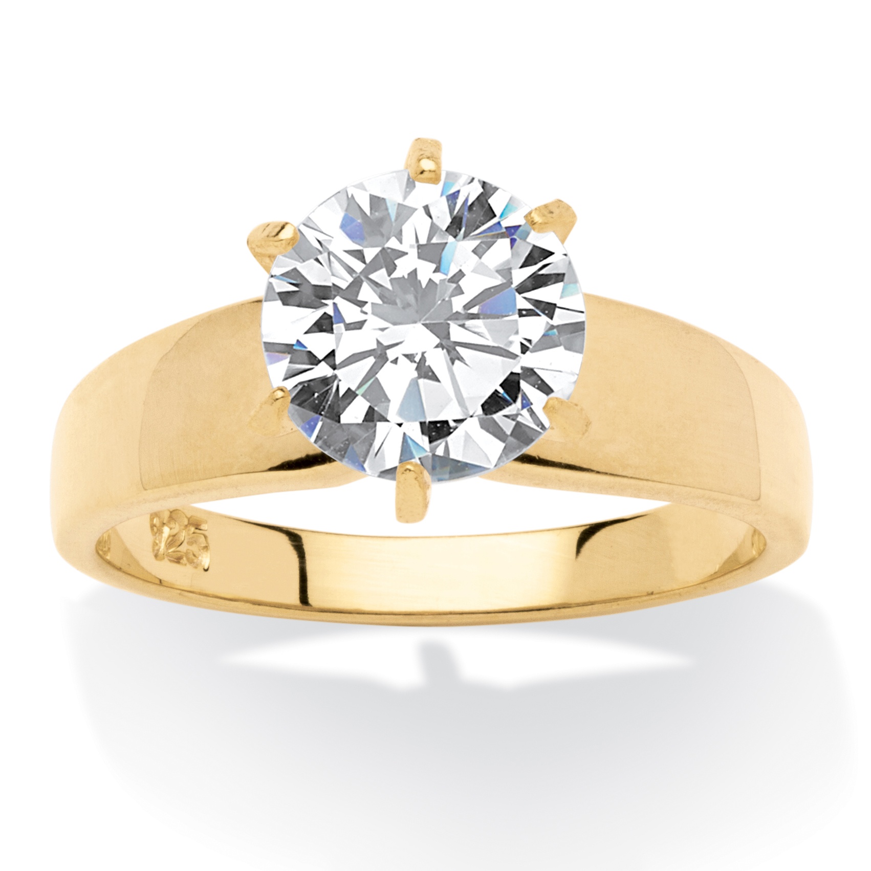 DiamonUltra™ CZ 18k Gold over Sterling Silver Ring
