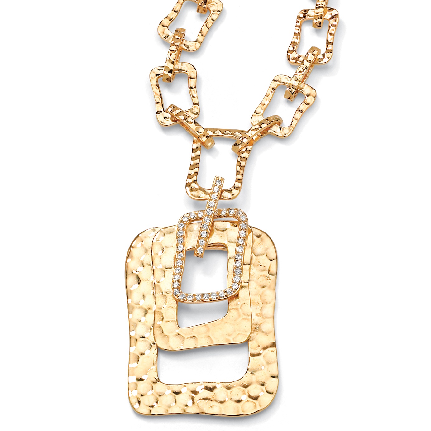 Hammered-Style Necklace 21"