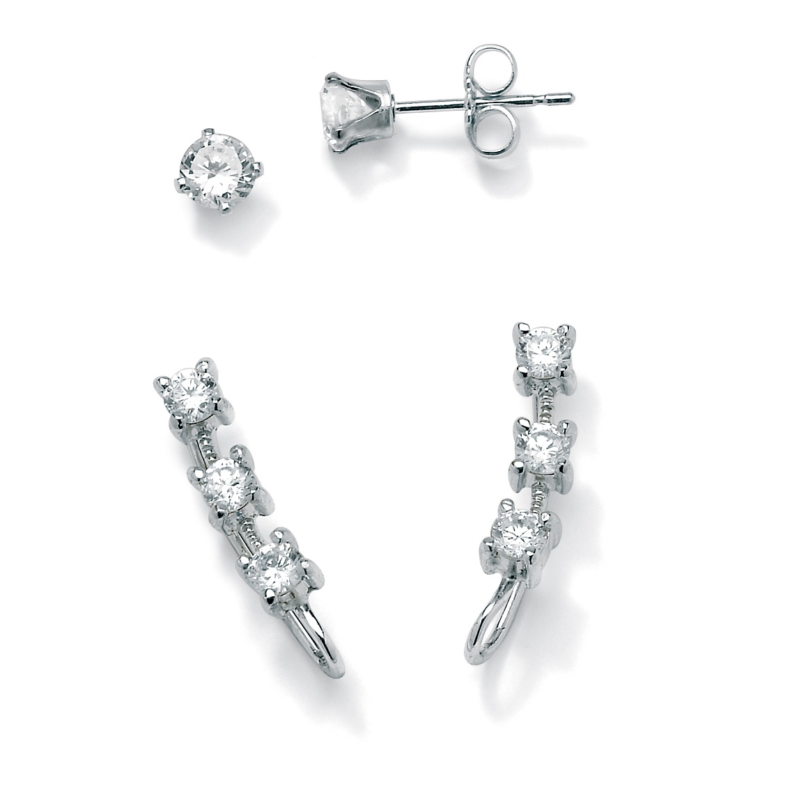 2-Pair Silver Earring Set