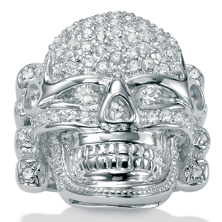 DiamonUltra&trade; CZ Skull Ring