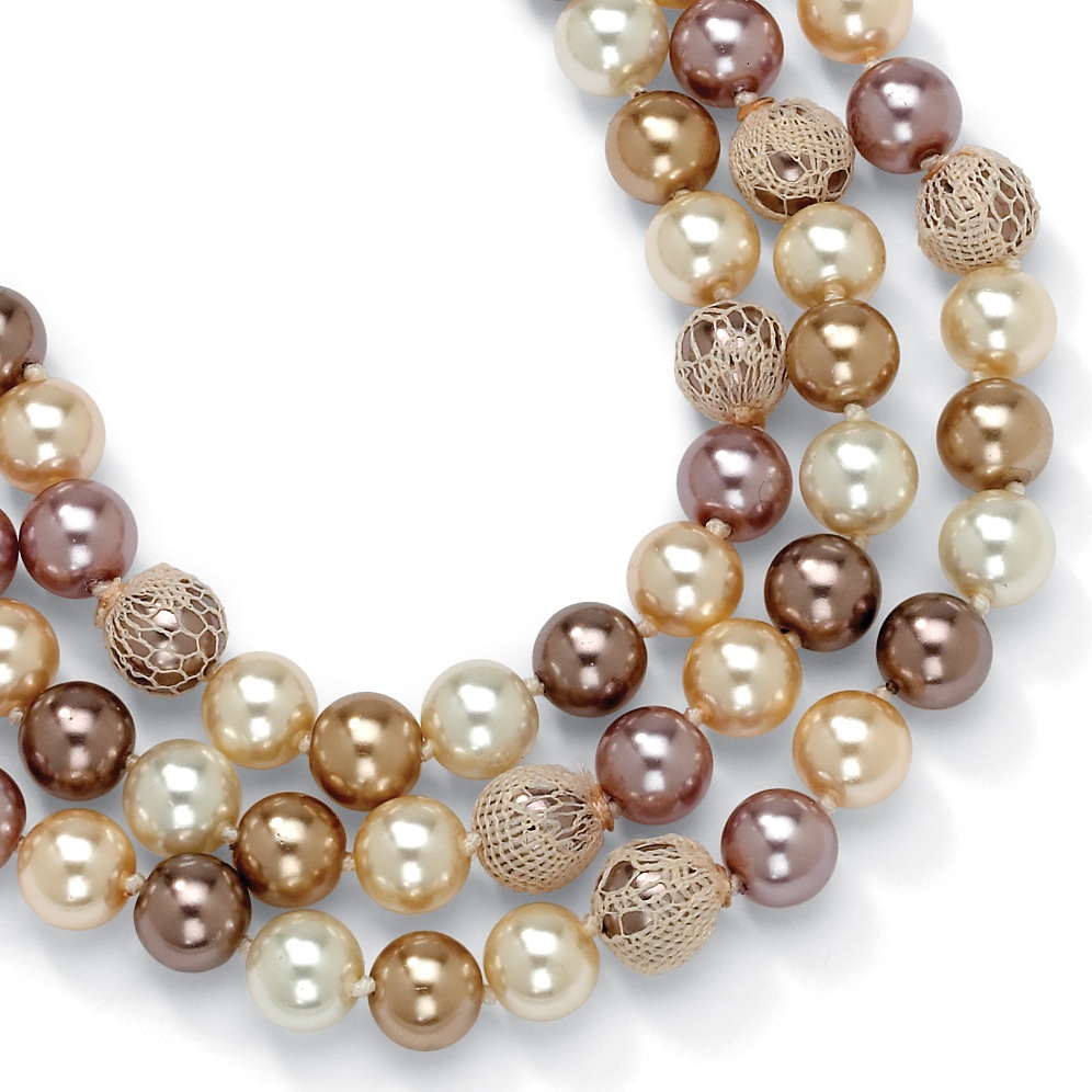 Sim. Pearl Necklace 16"-19"