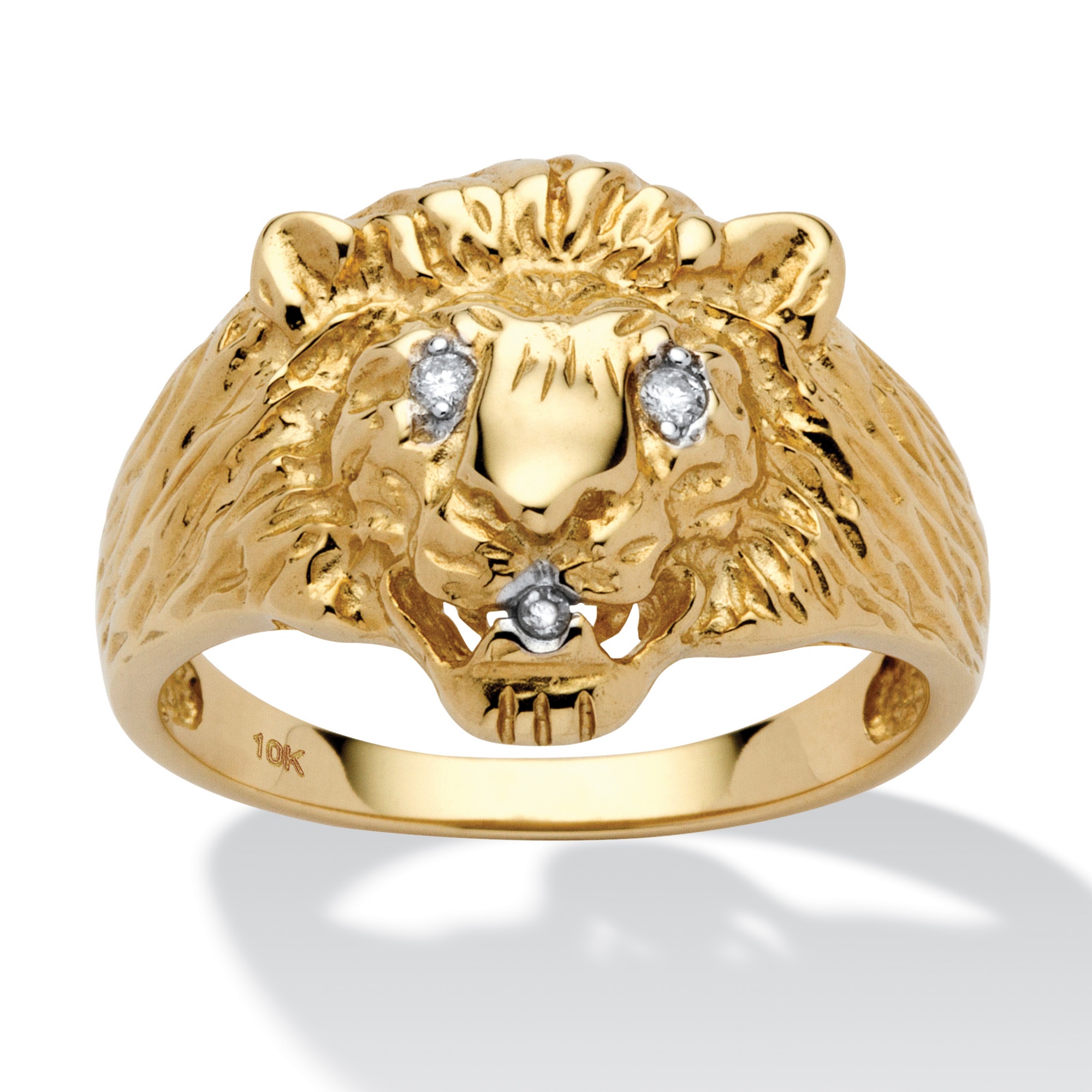 Men's Diamond Accent 10k Lion Ring