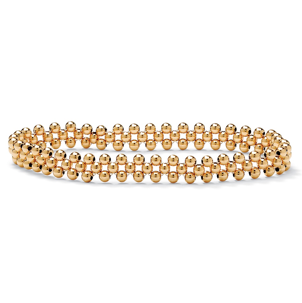 14k Beaded Stretch Bracelet 7"