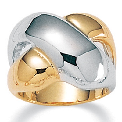Tutone Crossover Ring
