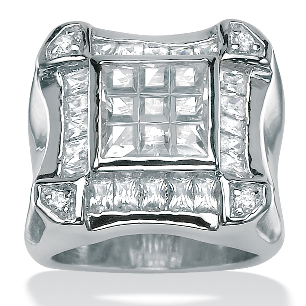 Men's DiamonUltra&trade; CZ Sterling Silver Ring