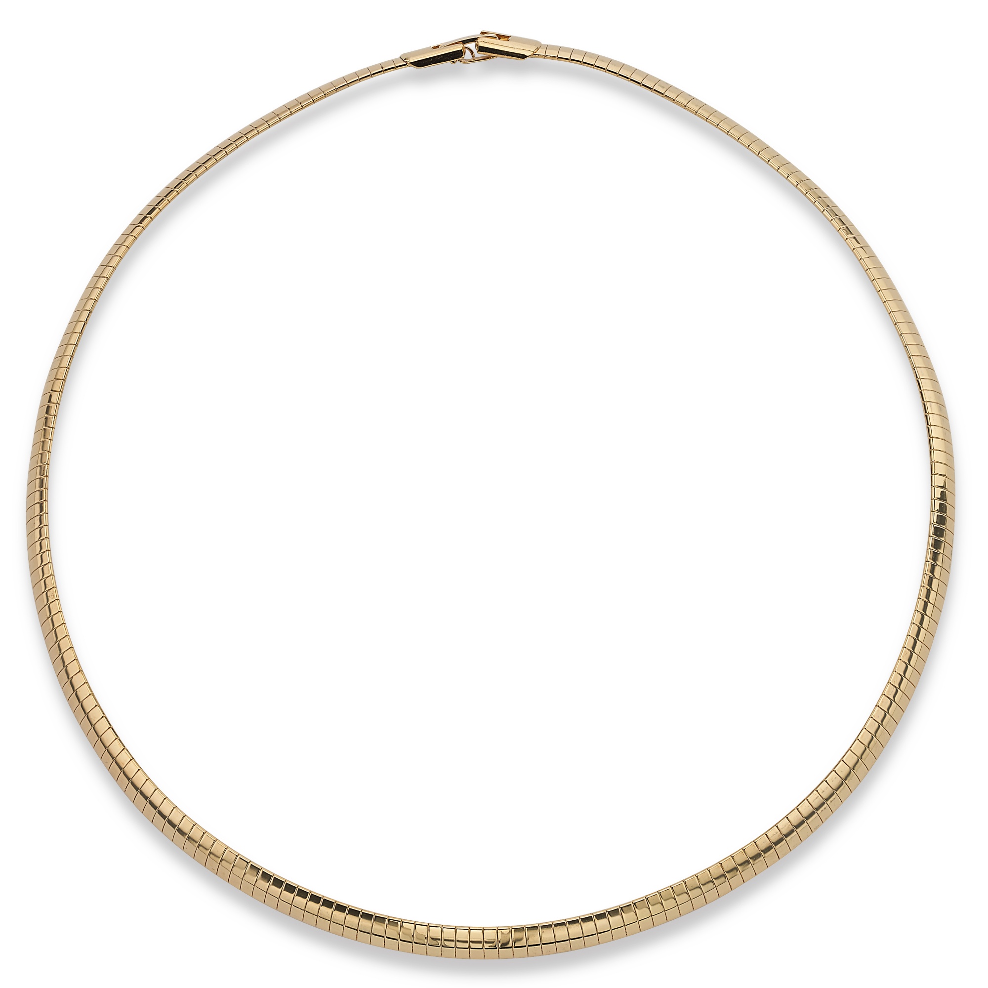 Omega-Link Choker-Necklace in Goldtone Metal