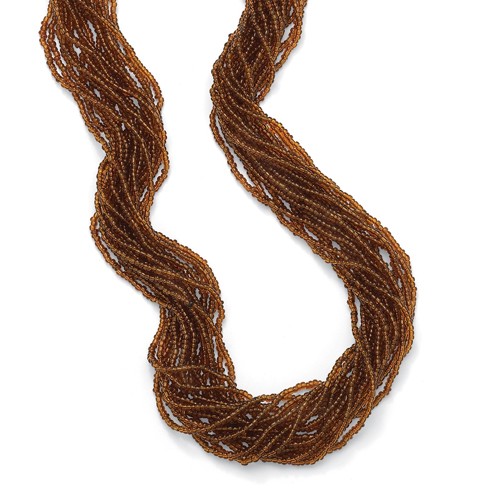 Silvertone Multi-Strand Beaded Necklace