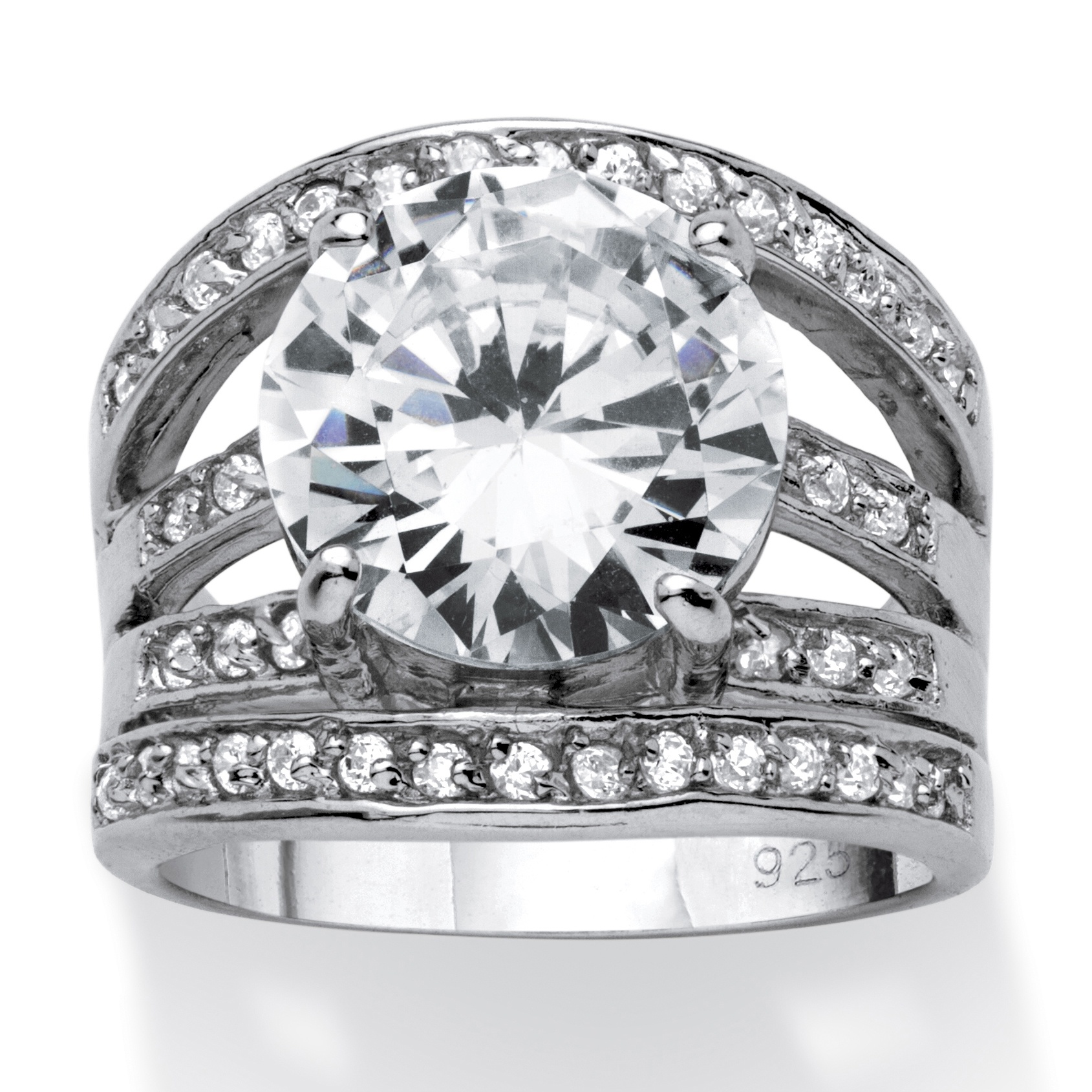 DiamonUltra™ CZ Silver Contemporary Ring