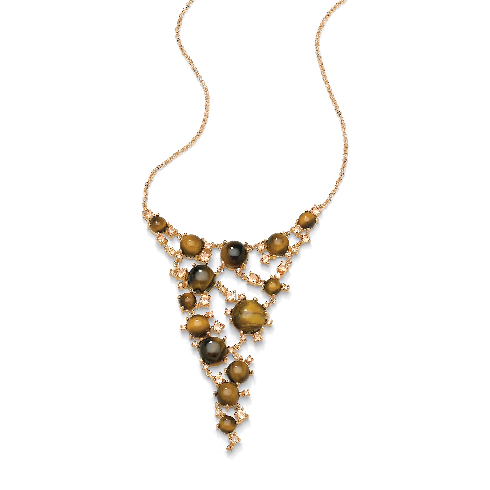 18k Gold over Sterling Silver DiamonUltra&trade; Cubic Zirconia and ...