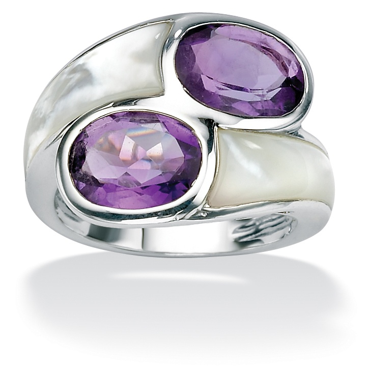 Amethyst Sterling Silver Bezel-Set Ring