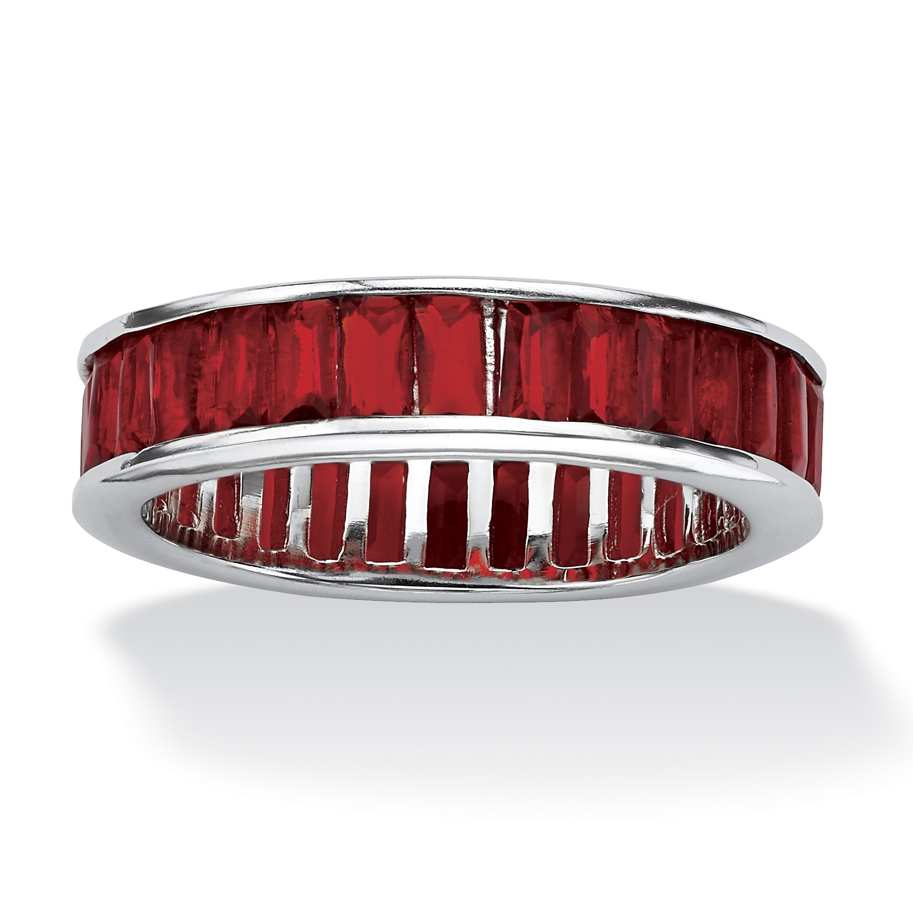 Birthstone Sterling Silver Band
