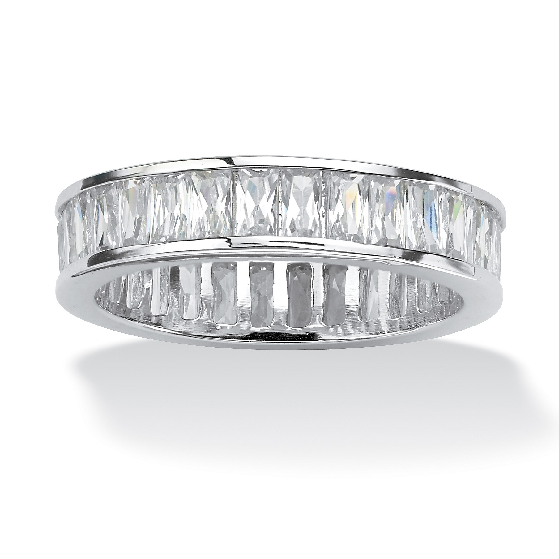 Birthstone Sterling Silver Band