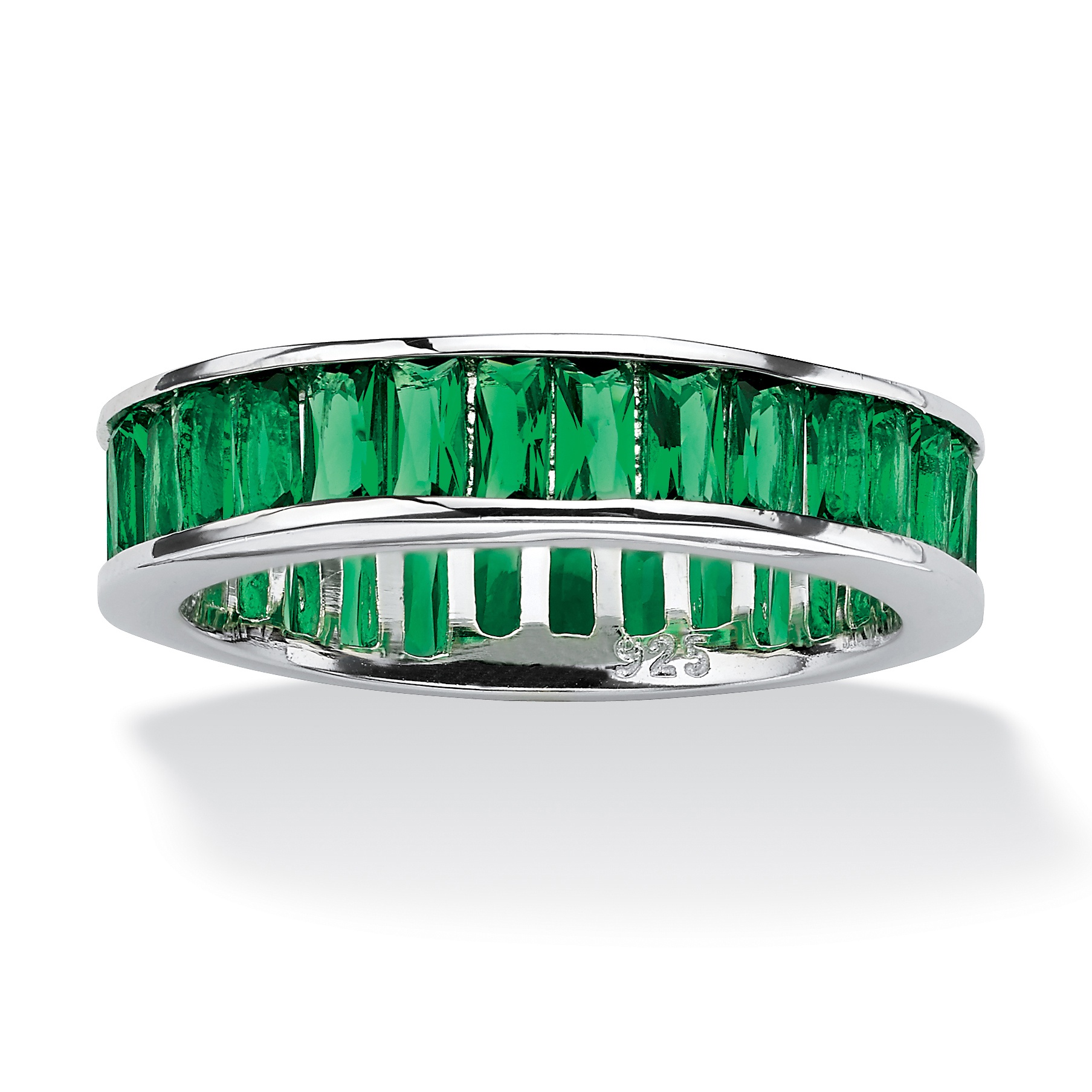 Birthstone Sterling Silver Band