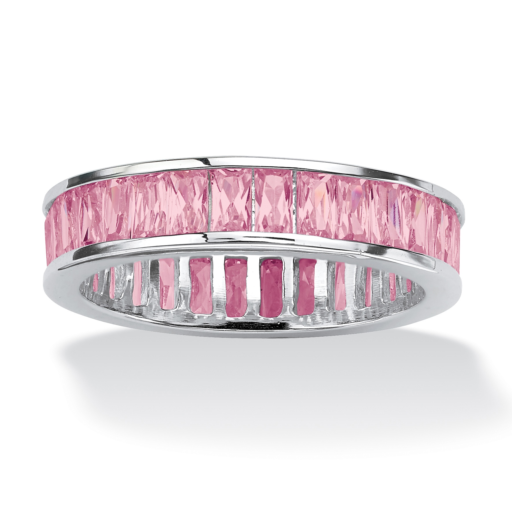 Birthstone Sterling Silver Band