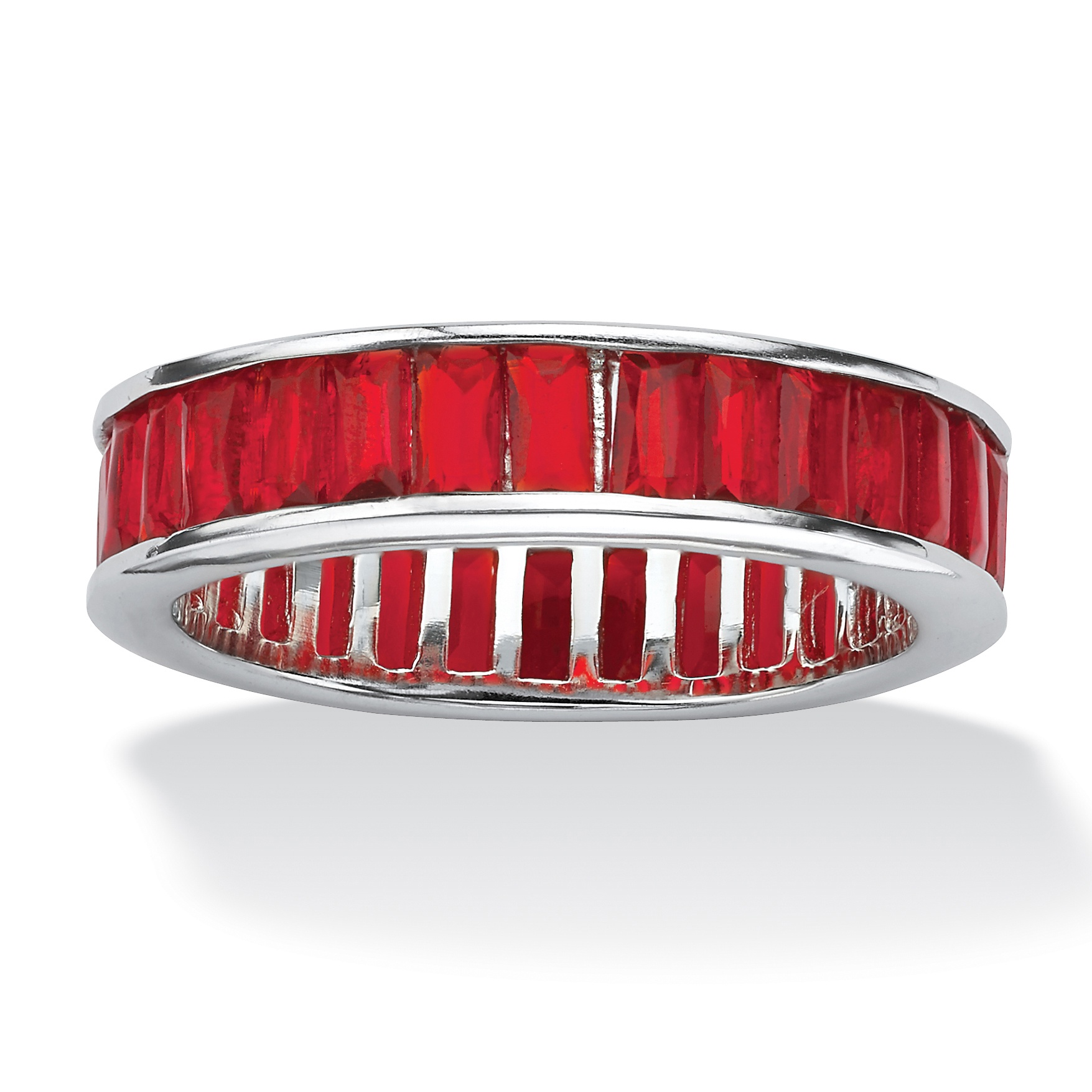 Birthstone Sterling Silver Band