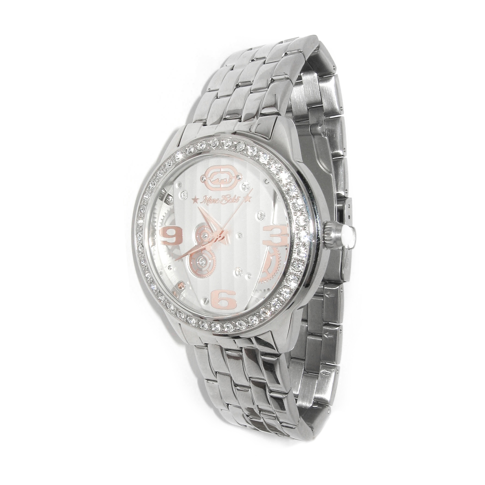 Silvertone Crystal Marc Ecko "The Regal" Watch