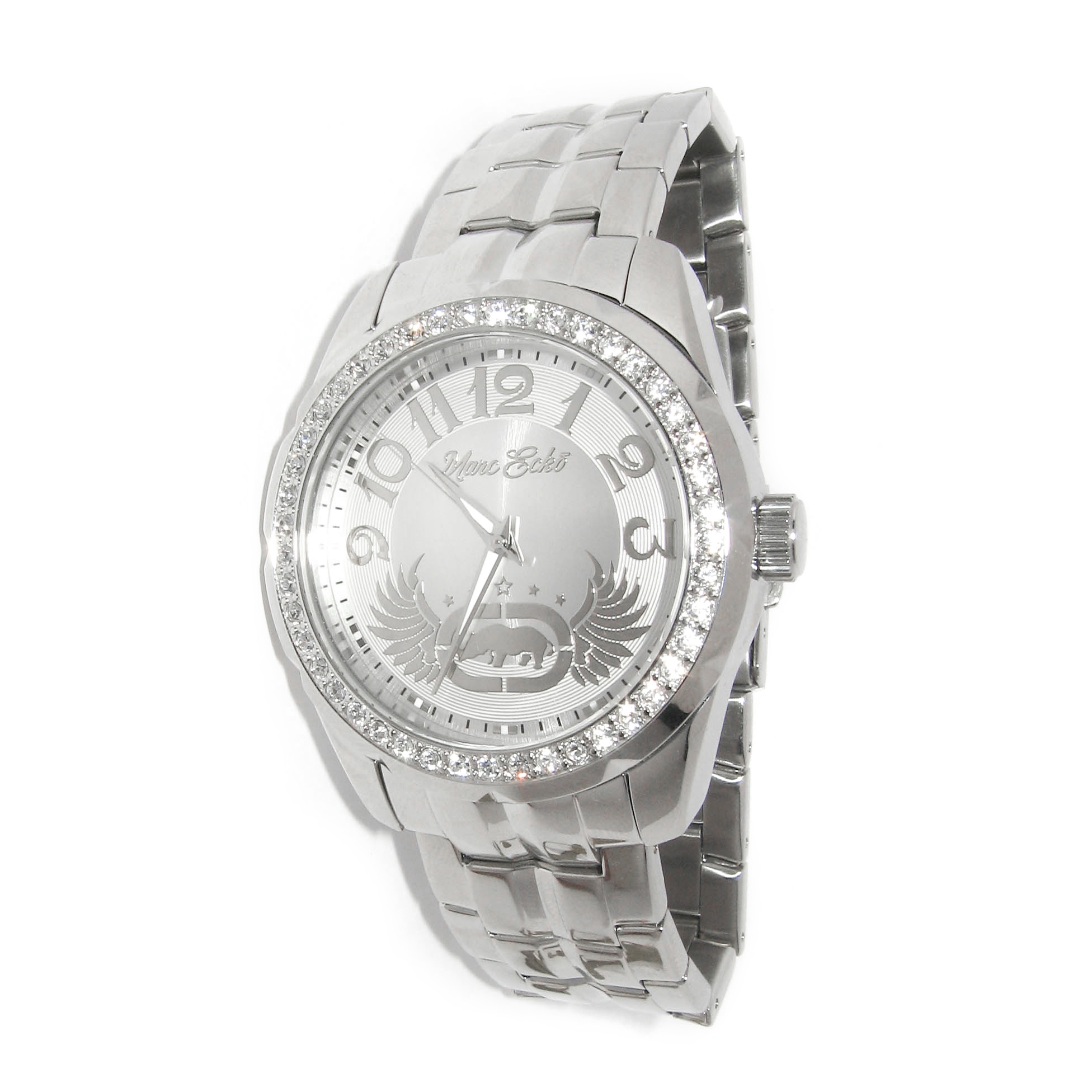 Marc Ecko "Supreme" Crystal Stainless Steel Watch