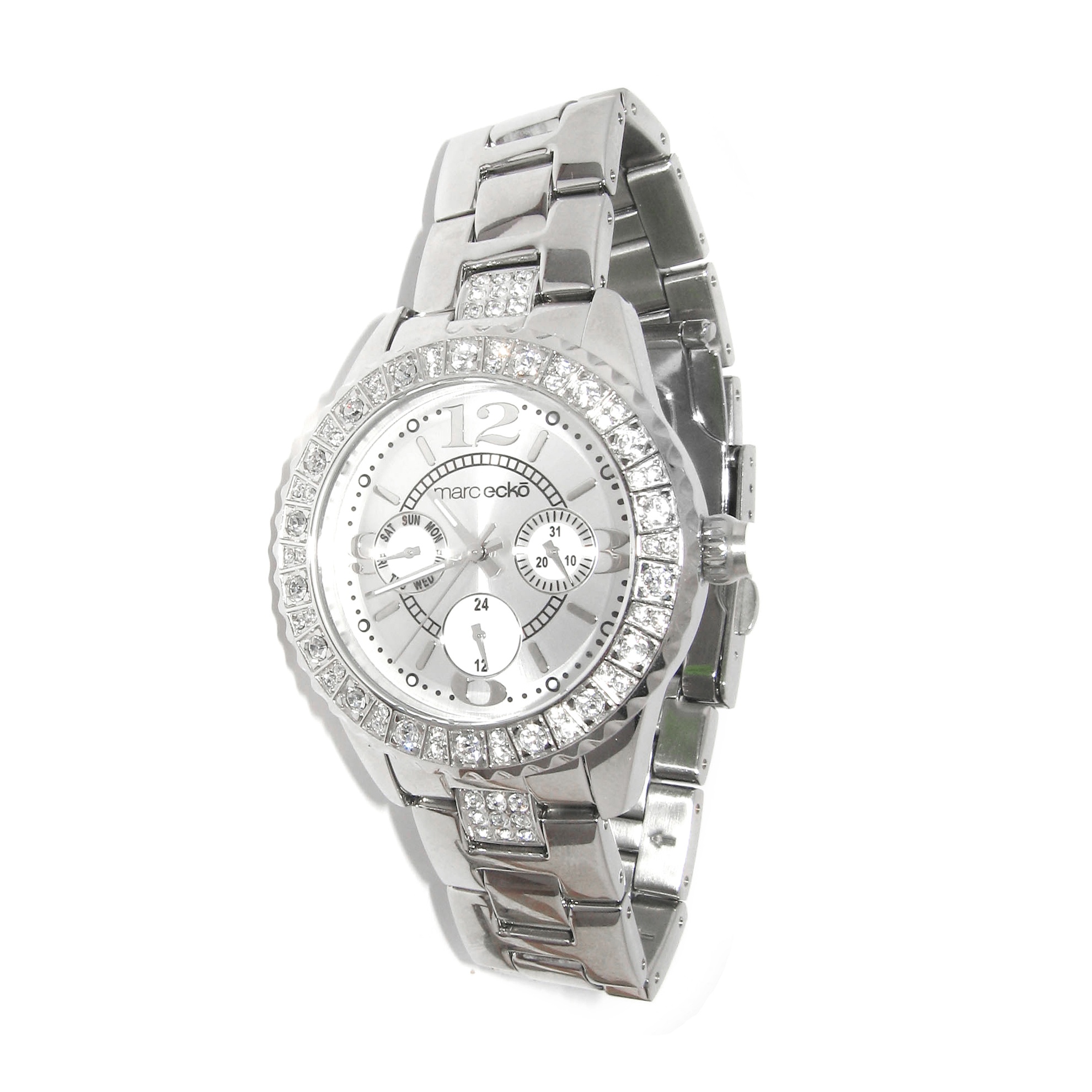 Silvertone Crystal Marc Ecko "Prestige" Watch