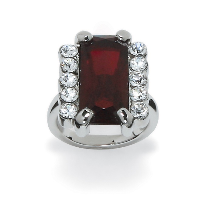 Silvertone Crystal Women's Ring
