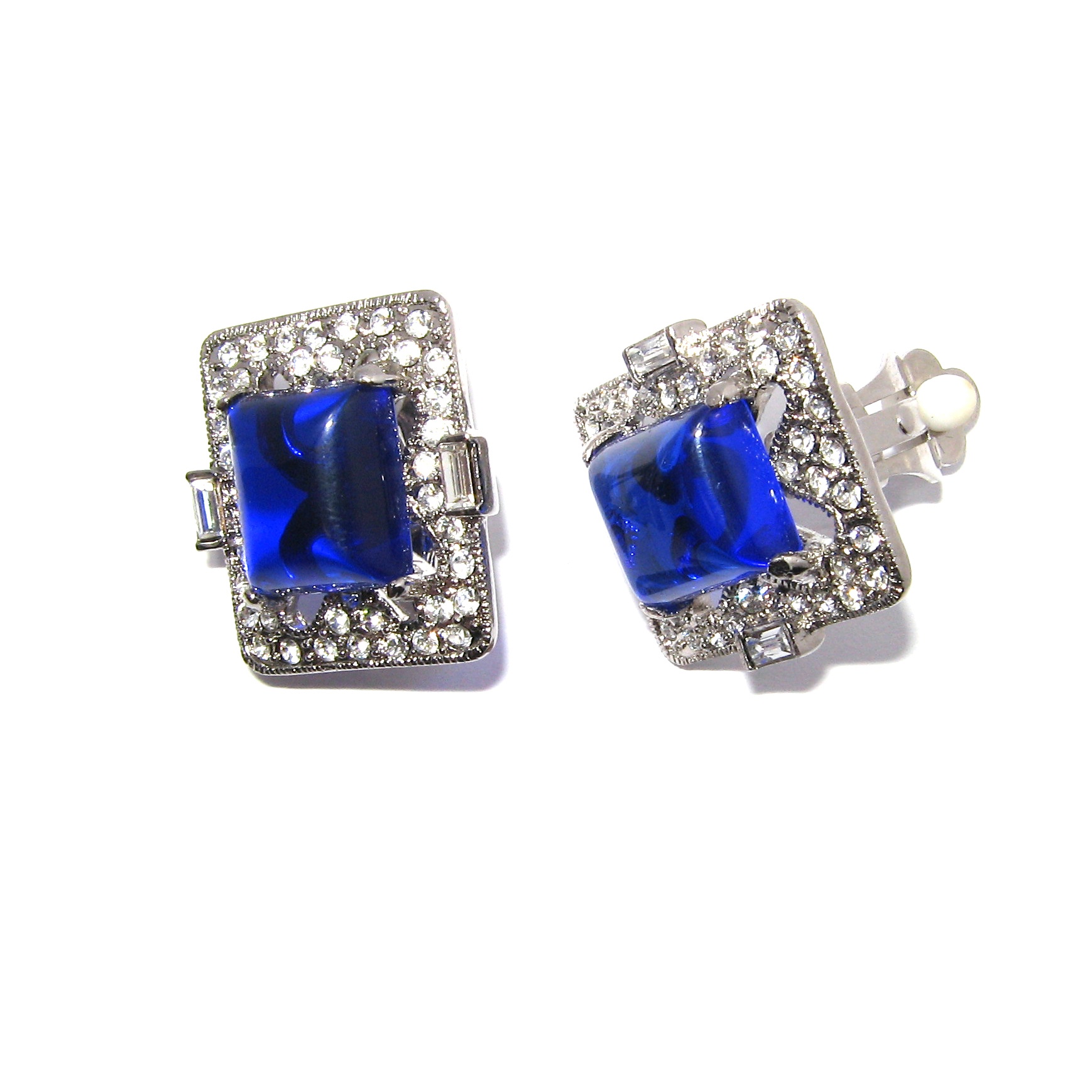 Silvertone Crystal Earrings