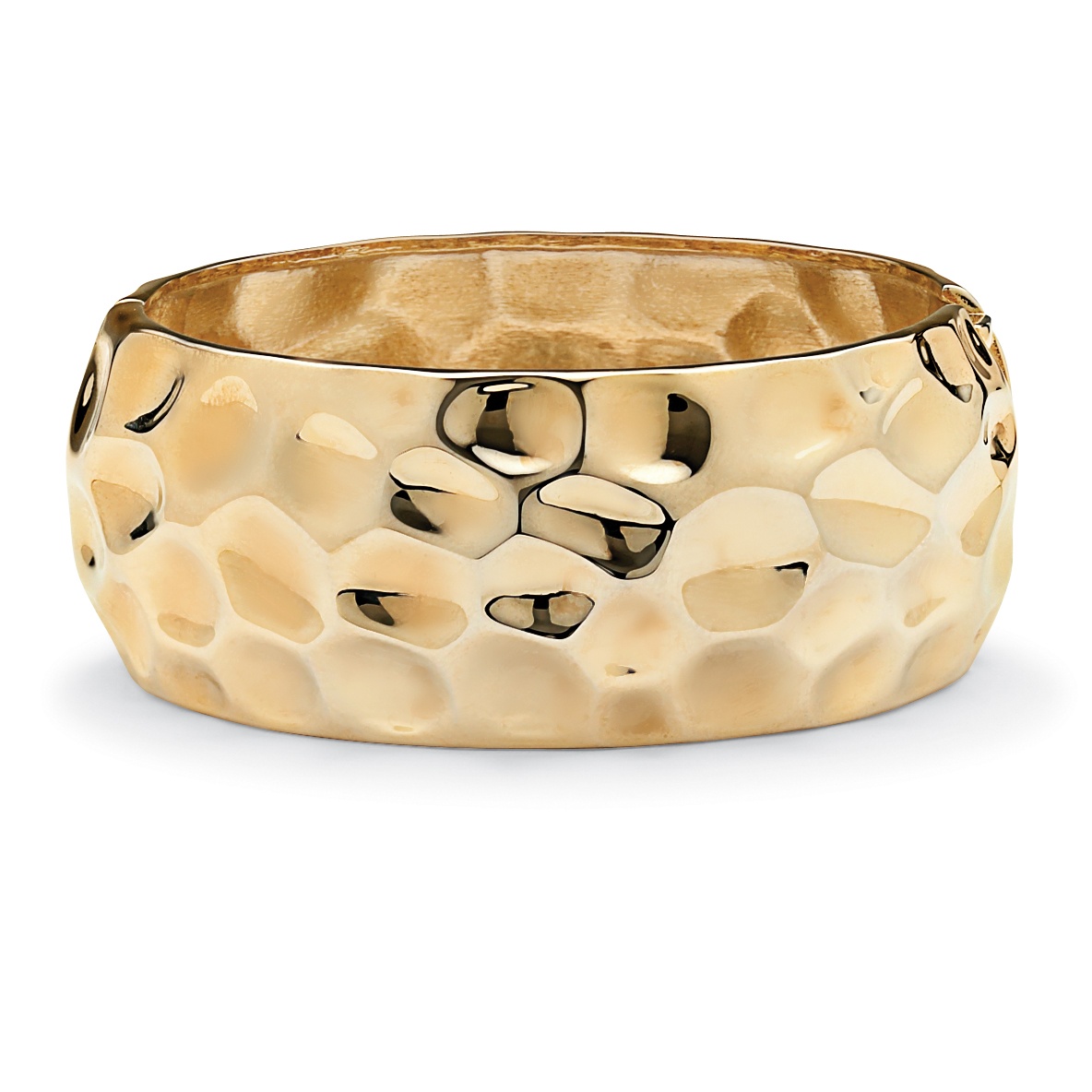Hamered-Style Bangle Bracelet Goldtone
