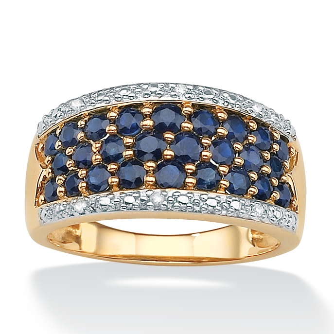 Sapphire & Diamond Accent 10k Gold Ring