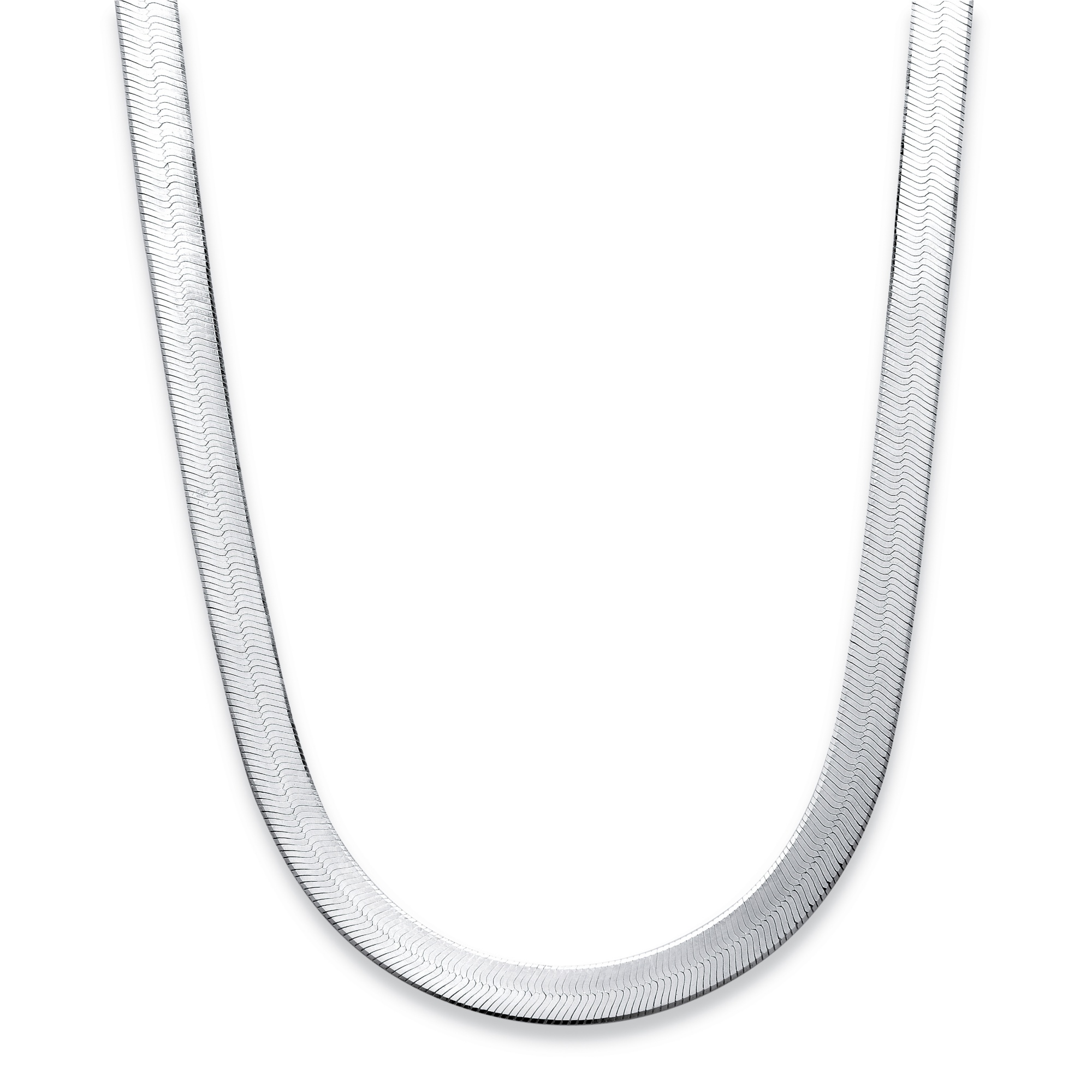 Sterling Silver Herringbone Necklace 18"
