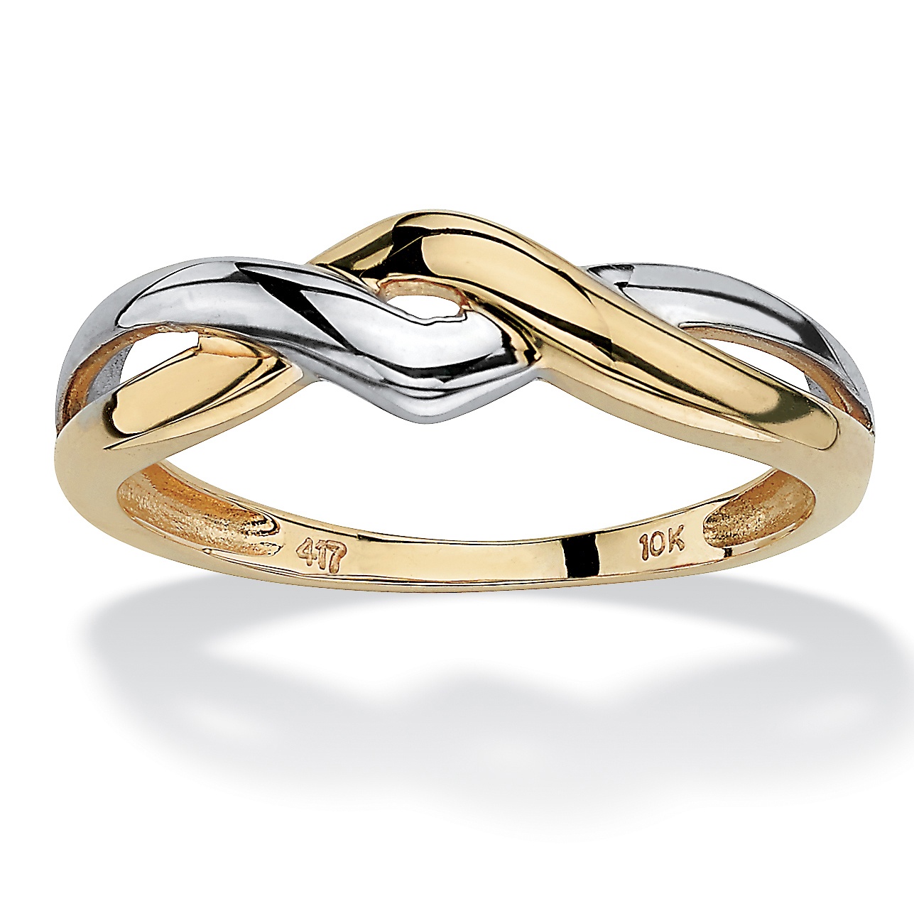 Tutone 10k Gold Twist Ring