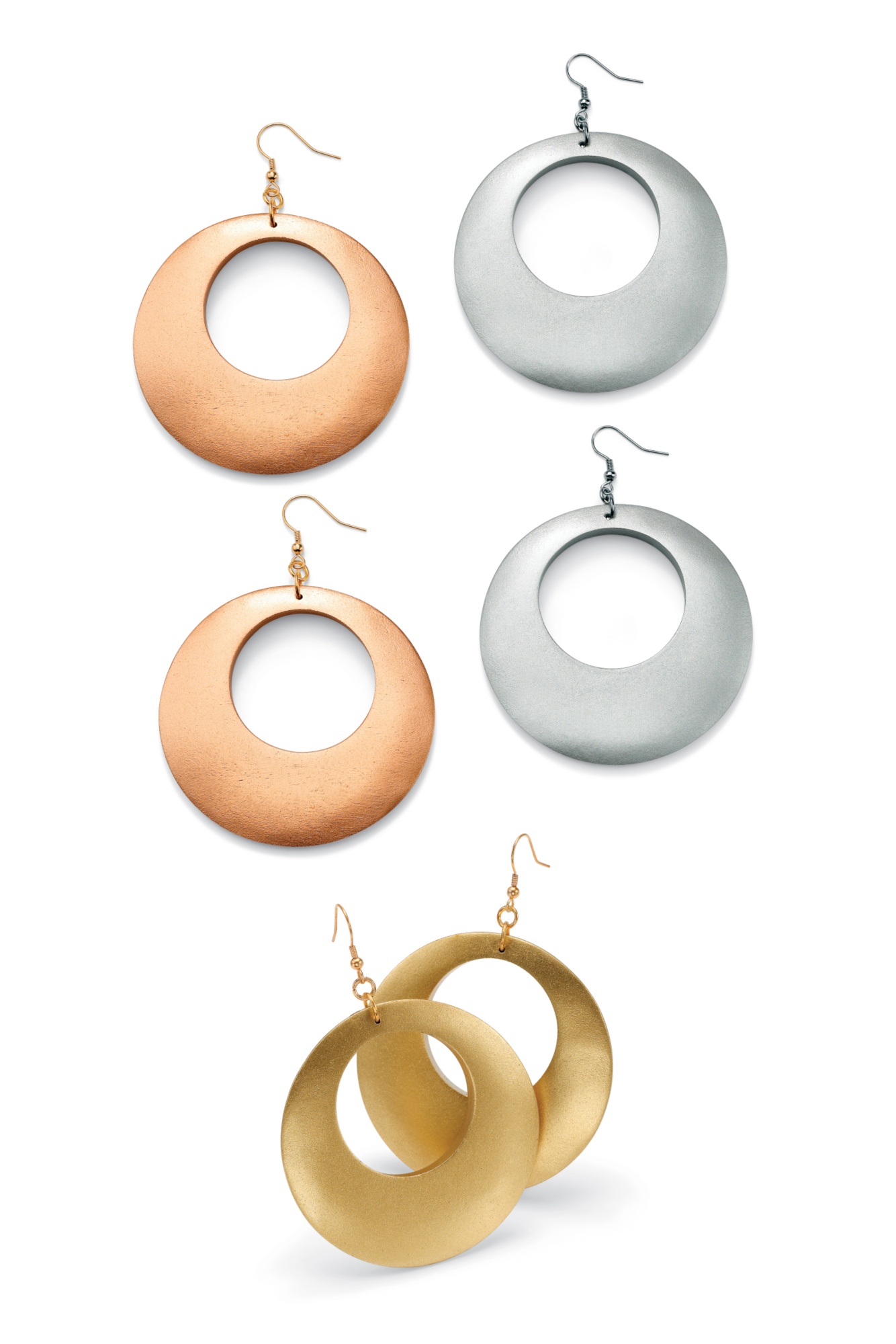 Set of 3 Pairs of Lucite Pierced Earrings