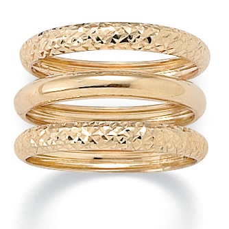 Set of Three 10k Gold Bands