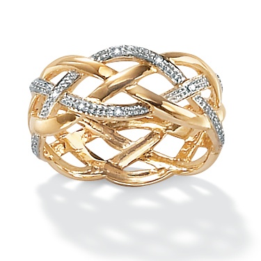 Diamond Accent Weave Ring