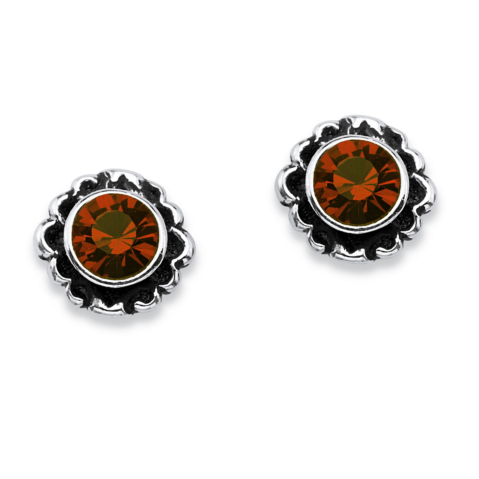 Sterling Silver Birthstones Simulated Earrings
