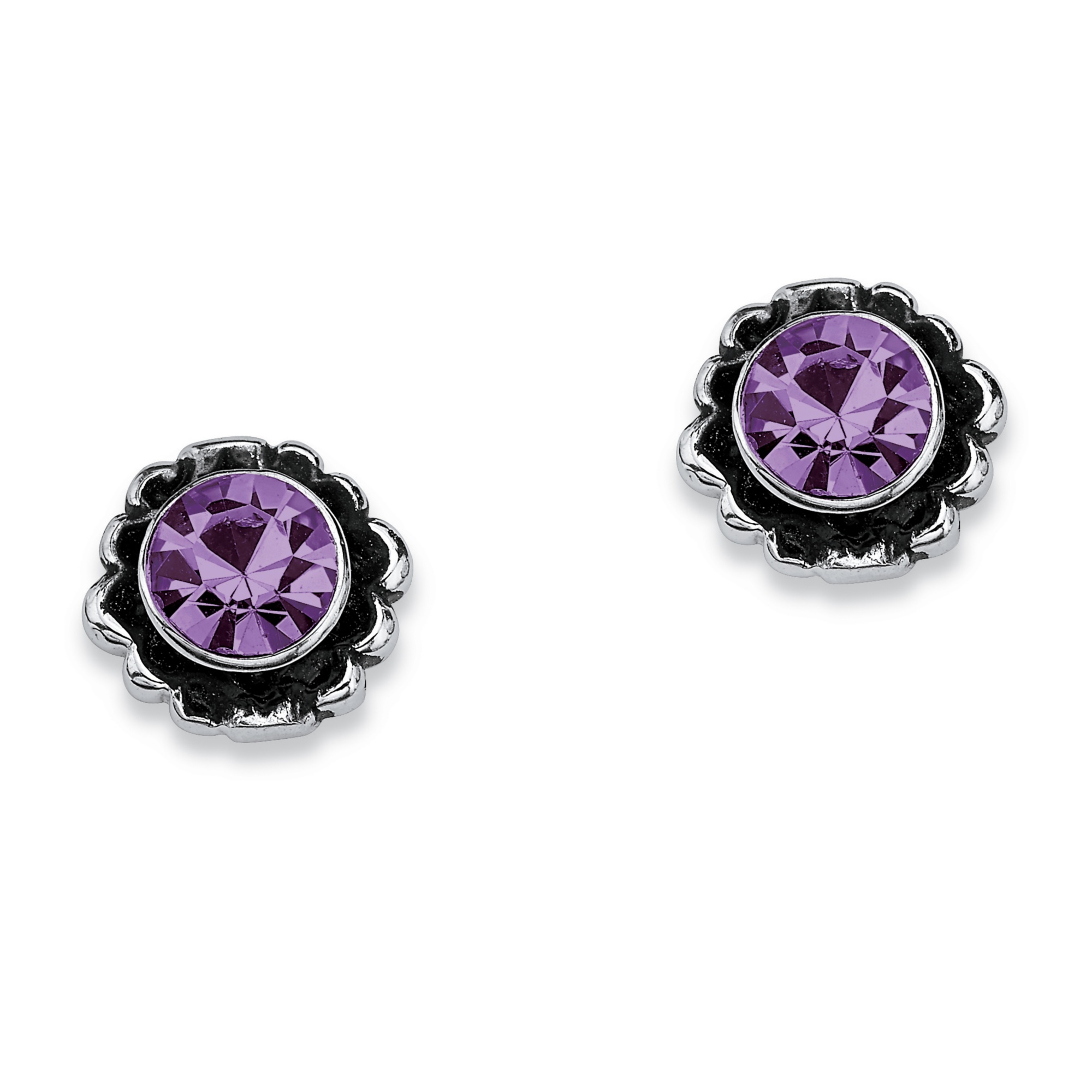 Sterling Silver Birthstones Simulated Earrings