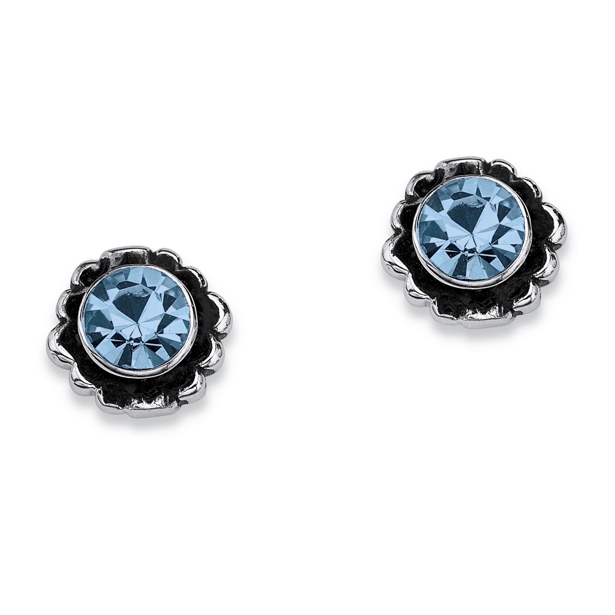 Sterling Silver Birthstones Simulated Earrings